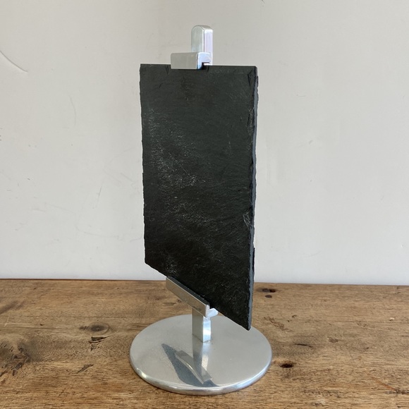 Pottery Barn Slate Chalkboard and Silver Toned Easel - Picture 5 of 9